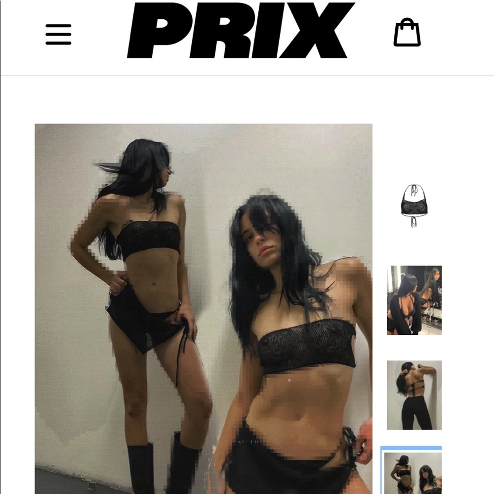 PRIX Workshop Yuna Mohair Knit Tie Top